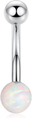 FUNLMO 14G Belly Button Ring Titanium Belly Button Piercing Belly Ring Floating Navel Piercing Jewelry Navel Ring Internally Threaded Belly Piercing Jewelry 10mm
