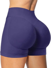 Workout Impact Shorts Hidden Scrunch Butt Lifting Gym Booty Biker Shorts for Women Tummy Control