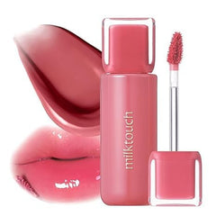 MILKTOUCH Jelly Fit Lip Tint with Cooling Plumping Effect and Water-Based Non-Sticky Texture | Long Lasting Korean Beauty Lipstain Tinted Gloss Oil Brown K Makeup (1, 1)