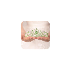JWICOS Silver Tiara and Crown for Women - Elegant Light Blue Crystal Tiara Headband for Wedding, Prom, Birthday Party
