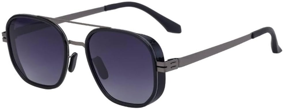 Classic Sunglasses Men Luxury Vintage Metal Frame Driving Sun Glasses Double Beam Eyewear