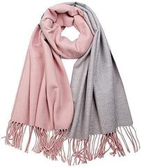 Floralies Cashmere Scarf for Women Wool Scarf Gift Box Double-sided Style Tassels Winter Thick Oversized Scarves Wraps