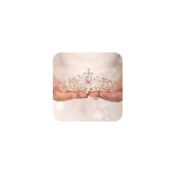 JWICOS Silver Tiara and Crown for Women - Elegant Light Blue Crystal Tiara Headband for Wedding, Prom, Birthday Party