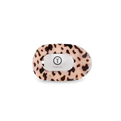 TELETIES - Medium Flat Round Clip - Strong Grip, Bendable Teeth, Comfortable Curved Design - For Lying Down, Yoga, Driving & More - Ideal for Medium-Thick Hair - For All Hair Textures - Tortoise