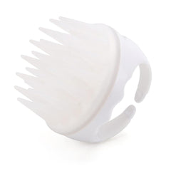 Hair Scalp Massager Shampoo Brush Hair Scrubber Washing Brush Silicone Scalp Exfoliator for Dandruff Removal- Beige