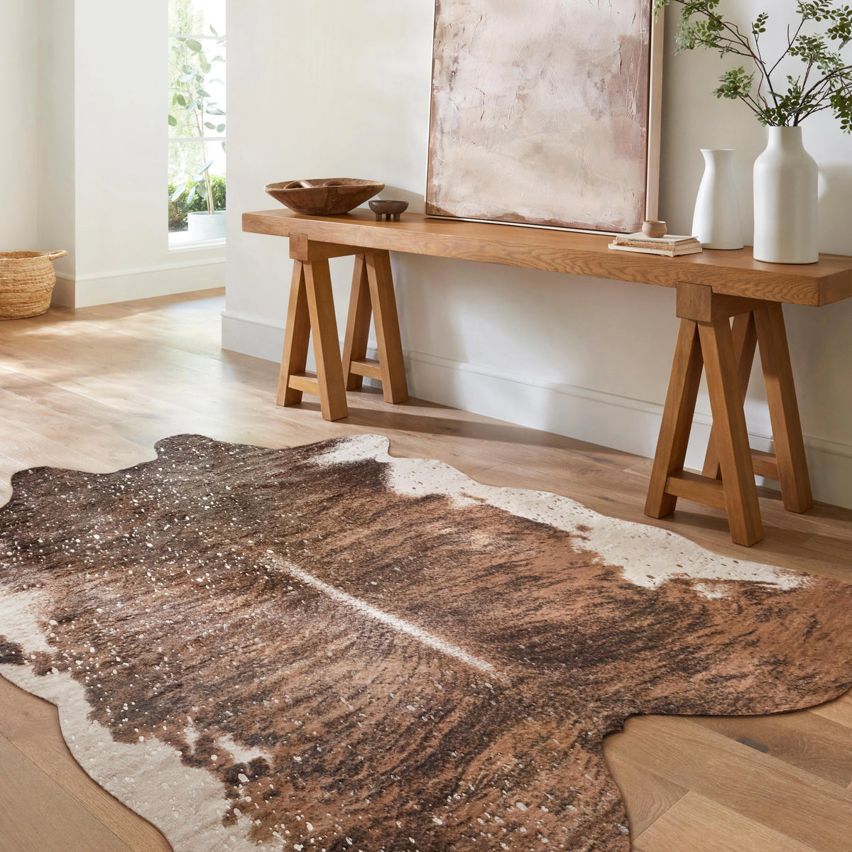 Alexander Home Sierra Faux Cowhide Rug - 5' x 6' 6"