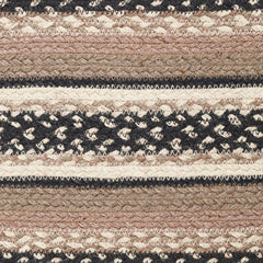 Sawyer Mill Charcoal Creme Jute Stair Tread Oval Latex 8.5x27