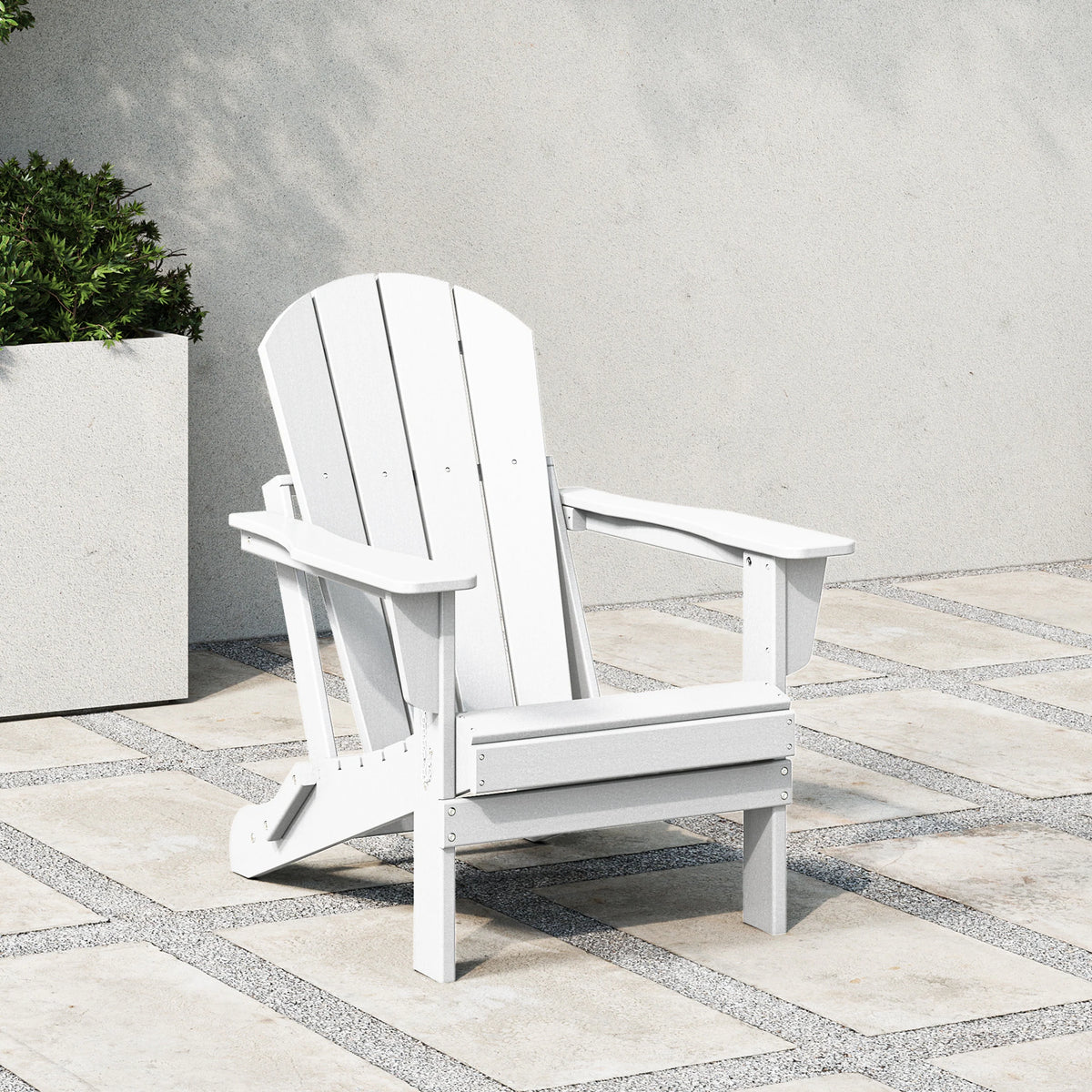 Laguna Fade Resistant All Weather Outdoor Patio Folding Adirondack Chair