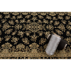 Izmir Collection Black/Beige Transitional Floral/Botanical Area Rug