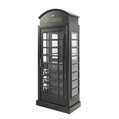 Old English Telephone Booth Bar Cabinet