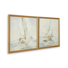 Signature Design by Ashley Winbrook Beige/Gold Wall Art Set (Set of 2)