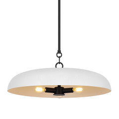 LamQee 20" Pendant Light Metal Dome Ceiling Hanging Chandelier - 19.7 inch
