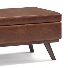WYNDENHALL Ethan 42 inch Wide Mid Century Modern Rectangle Table Ottoman