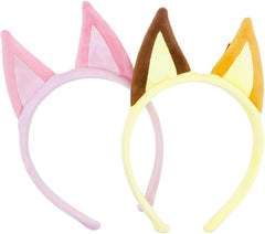 PLUSMAY 2pcs Dog Ears Headband Adult, Cute Lovely Hairband Plush Dog Ears Headband Dress Accessory (Dog001, One Size)