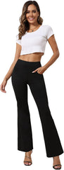 Agenlulu High Waisted Dress Pants for Women Petite/Regular/Tall Bootcut Pull On Yoga Work Slacks Pockets 28"/29.5"/31.5"