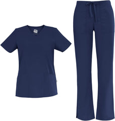 Maevn TRU TC 19102 Women's V-neck & Straight Leg Pant Set
