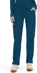 Cherokee Women's Scrub Pants Mid Rise Straight Leg Pull-on Cargo Pant with 6 Pockets & 2-Way Stretch Fabric - WW170