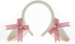 Cute Lamb Ears Hair Band with Bowknot Sheep Headband Fancy Dress Cosplay Costume