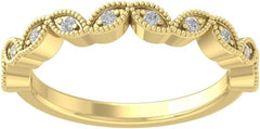 14K Gold Diamond Band Ring (1/10 cttw, I-J Color, I2-I3 Clarity)