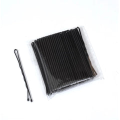 100PSC Curved Hair Pins Elegant Hair Pins and Large Flat Bobby Pins with Ball Tips, Curved Black Bobby Pins for Women with Thick Or Thin Hair and Short hair (2.2 inches)