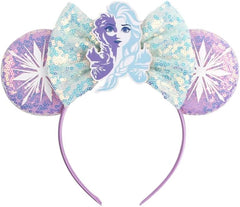 Mouse Ears Headbands with Bow Minnie Ears Cosplay Costume Hair Accessories for Women Girls Birthday Party Decoration