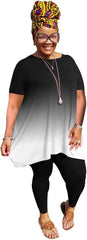 YeGine Women Plus Size 2 Piece Outfits Short Sleeve Top and Legging Pant Set Lounge Sets Tracksuit
