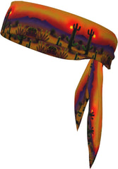 Jamaica Beach Print Sports Head Tie Bandanas - Elastic Adjustable Bands for Workout, Beach, Summer, Jogging, Cycling
