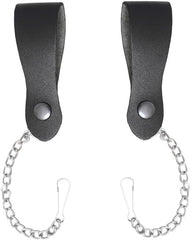 Leather Sporran Belt with Metal Chain/Hook - Chain Suspender - Hook Suspender Durable Scottish Kilt Accessory