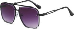 Retro Gradient Sunglasses Uv400 Protection, Retro Oversized Square Sunglasses, Metal Vintage Gradient Shades