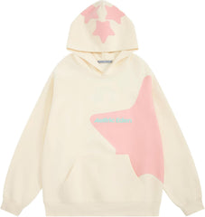 Aelfric Eden Star Graphic Hoodies Purple Print Hoodie Unisex Oversized Hooded Sweatshirt Long Sleeve Pocket Pullover