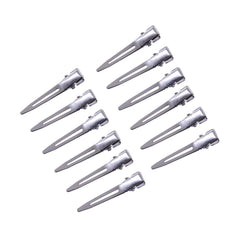 50 Pcs Double Prong Hair Clips Curl Clips 1.77 Inches Metal Alligator Hair Pins Styling Clips for Salon Hair Extensions
