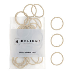 Heliums Small Hair Ties - Black - No Damage Mini 1 Inch Reusable 2mm Elastics for Thin Hair and Kids, Neutral Ponytail Holders - 48 Count