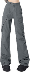 Women Baggy Pants Plus Size High Waight Casual Streetwear Cargo Pants Fashion Hip Hop Wide Leg Jeans with Pockets