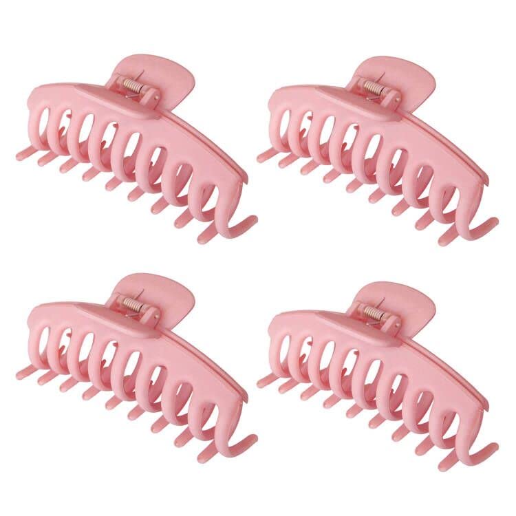 2 Pack Big Hair Claw Clips Nonslip Large Claw Clip for Women and Girls Hair,Strong Hold Grips Hair Accessories 4 Inch (Black)