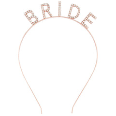 Bride Headband for Wedding, Bridal Shower, Bachelorette Party, Bridal Tiara, Rhinestone & Silver, Women's Headpiece Hair Accessories, One Size, 1 Count