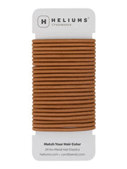 Cyndibands Hair Ties for Gray - 4mm Elastic Ponytail Holders - Match Your Hair Color Bands - 24 Count (Light Silver/Gray)