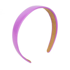 Yellow Headband Faux Leather Thin Hairband Halloween Head Bands for Womens & Girls Hair Solid Simple Holiday Cosplay Head Bands Yellow Hair Accessories for Women Girls