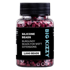 Big Kizzy 1000pcs Brown Silicone Lined Microlink Beads for Weft Hair Extensions, 5.0mm for invisible extension application