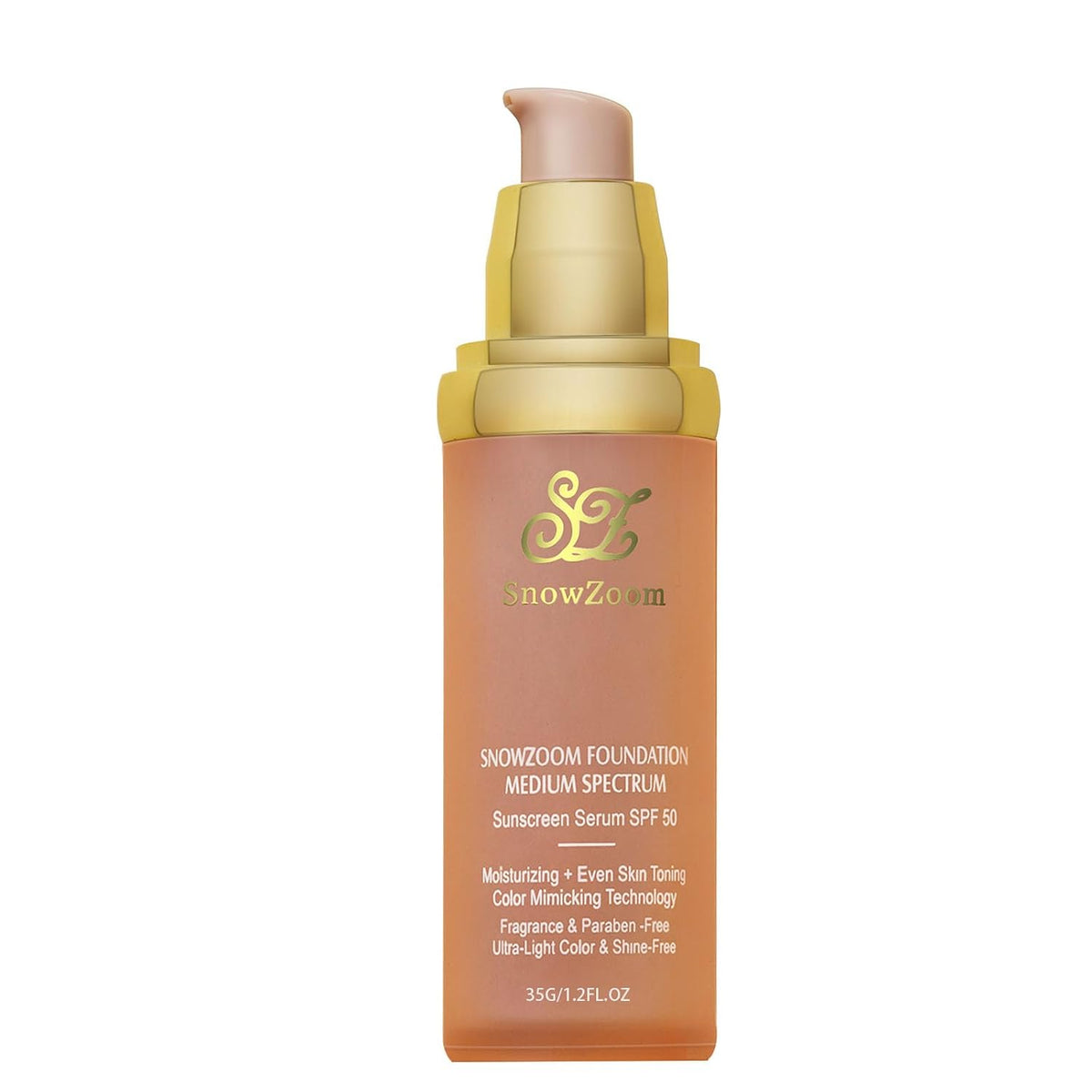 4 in 1 foundation Liquid- Hydrating Medium full coverage concealer -SPF 50+ -Longwearing & Waterproof-korean makeup (Medium Spectrum -Gold Lid- for people with fair skin)