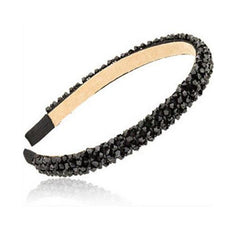 Ruihfas Fashion Sparkle 4 Rows Crystal Rhinestone Headbands Beaded Hair Hoop Band (Red)