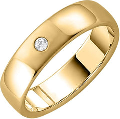0.05 Carat Diamond Wedding Band Ring in 10K Gold