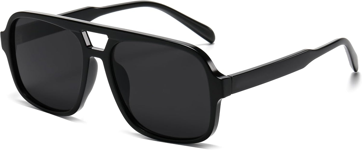 Hycredi Retro Aviator Sunglasses for Women Men, Trendy Square Shades, Vintage Classic Rectangle Sun Glasses