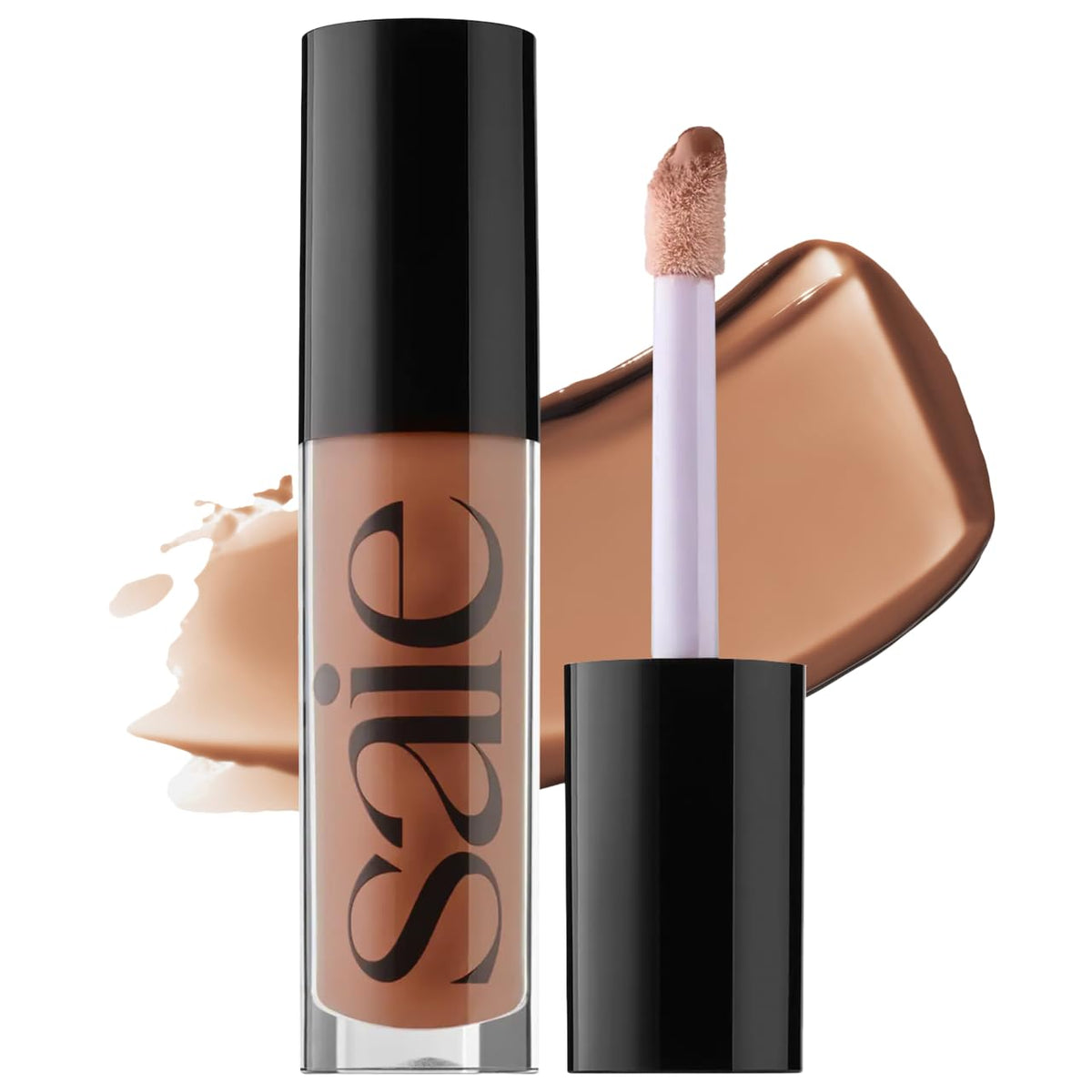 Saie Glossybounce - Hydrating Lip Gloss and Tinted Lip Oil Hybrid with Hyaluronic Acid & Jojoba Oil for Non-Sticky, Ultra-Shiny, Plump & Soft Lips - Everyday Makeup Essential - Burst (.17 oz)