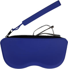 Eyeglass Case Soft, Eyewear Silicone Protector, 6.69x3.15 Inches Multi Functional Zipper Eyeglass Pouch with Lanyard for
