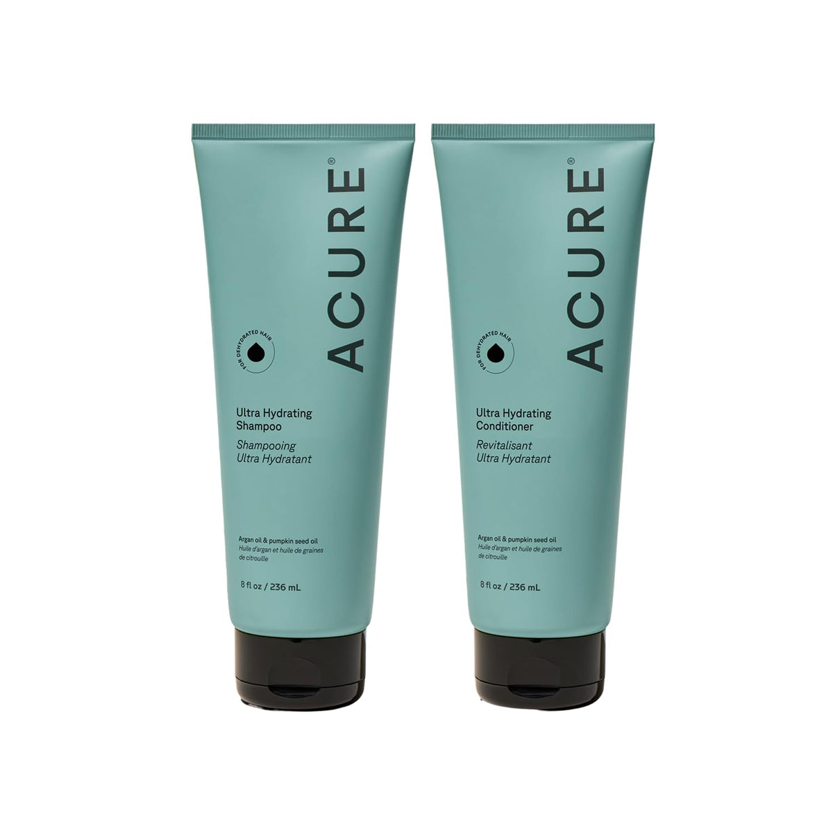 Acure Ultra Hydrating Shampoo - Moisturizing Shampoo for Women & Men, Moisturize and Soften Fine, Dry, Damaged, Color Treated Hair & Scalp w/ Argan Oil, Vegan, Paraben Free, Sulfate Free - 8 fl oz