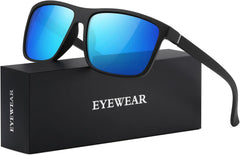 Sunglasses Men Polarized Sunglasses for Mens and Womens,Black Retro Sun Glasses Driving Fishing UV Protection