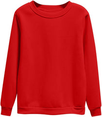 Crewneck Sweatshirts Women Loose Fit Solid Color Pullover Lightweight Long Sleeve Sweatshirt Fall Outfits