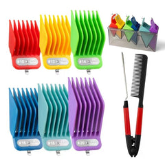 Clipper Guards Set Compatible with Andis Master, Oster Fast Feed, Andis AAC-1, GC, LCL, ML, PM-1, PM-2, PM-4, RCAC, RS-1, US-1, Size: #0 to #8 (Length: 1/16" to 1")