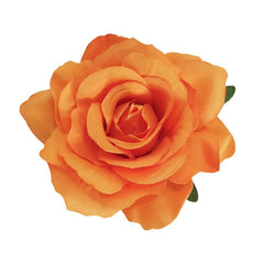Women's Vintage Elegent Rose Flower Hairpin Hair Clip with Brooch for Party Travel Festivals (Dark Red)