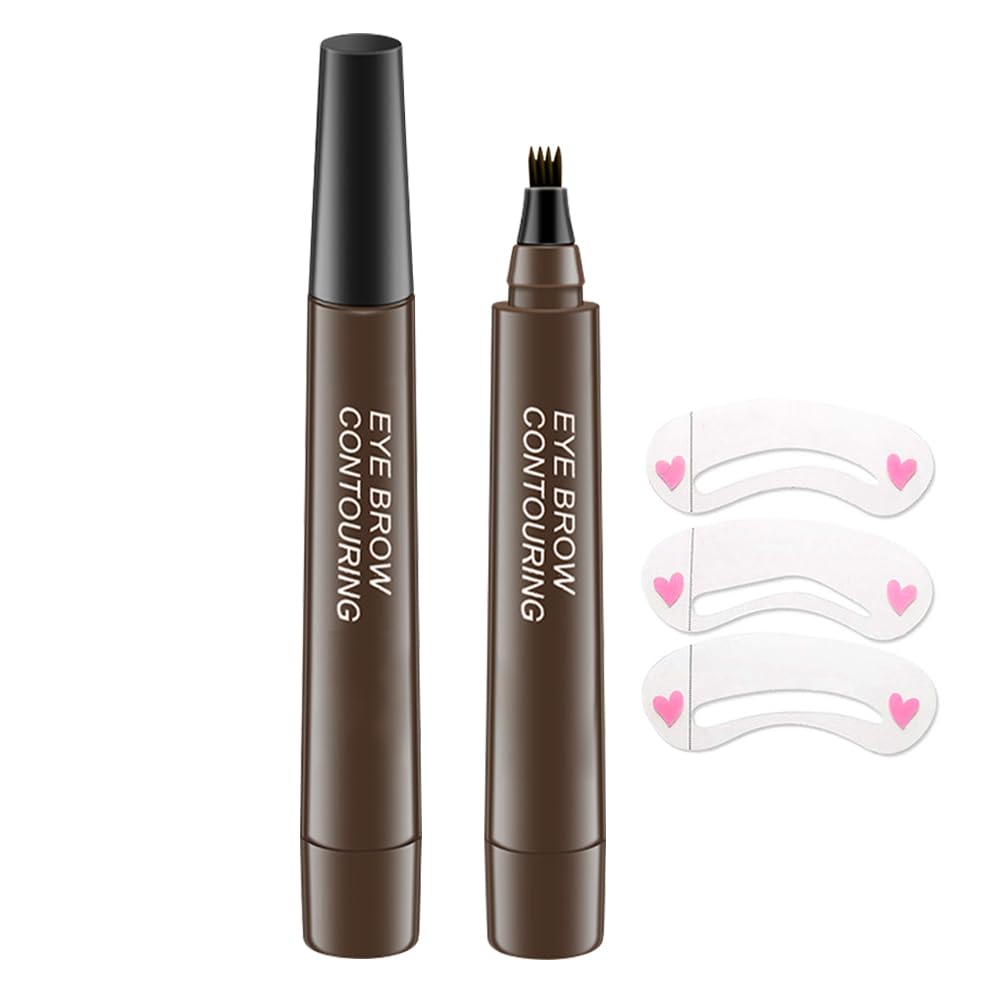 Eyebrow Ink Pencil by Brow Stylist -Micro 4 Point Brow Pen Lift & Snatch Eyebrow Pen Kits,Long-Lasting Waterproof Natural Eyebrow Hair (B-1Pc 05# Black)